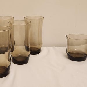 Libbey Apollo Tawny Brown Gläser Set 10-teilig - 8 Hohe Becher, 2 Lowball MCM