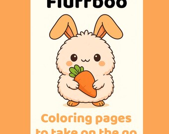 Fluffboo Bunny Coloring Book | Printable (Digital Download) with PLR MRR