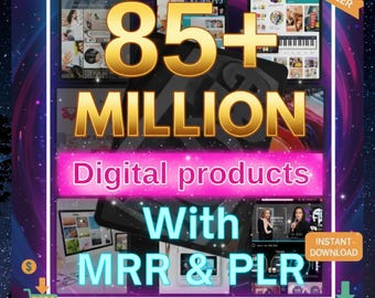 PLR MRR Digital Products Bundle | 85M+ Resell Rights Vault | Canva Templates, Prompts, AI Tools