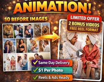 Animated Product Images | Video Reels and Ads (Same Day)