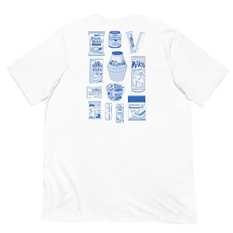 Korean Snacks T-shirt – Banana Milk & Ramyun Graphic Tee, Sweet ...
