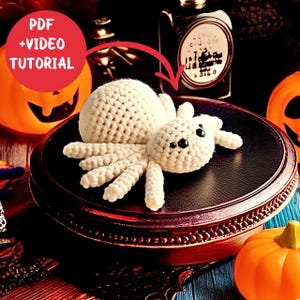 Spider Crochet Pattern PDF + Video Tutorial | Amigurumi Halloween Plush Toy | crochet patterns