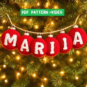 Crochet Christmas Ornament Pattern : PDF with Video Tutorial