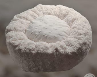 Round bed for dogs and cats, soft velvet