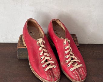 アンティーク　ヴィンテージ　シューズ ヴィンテージ 中古 メンズ 7 ボウリングシューズ 1950 年代 スニーカー