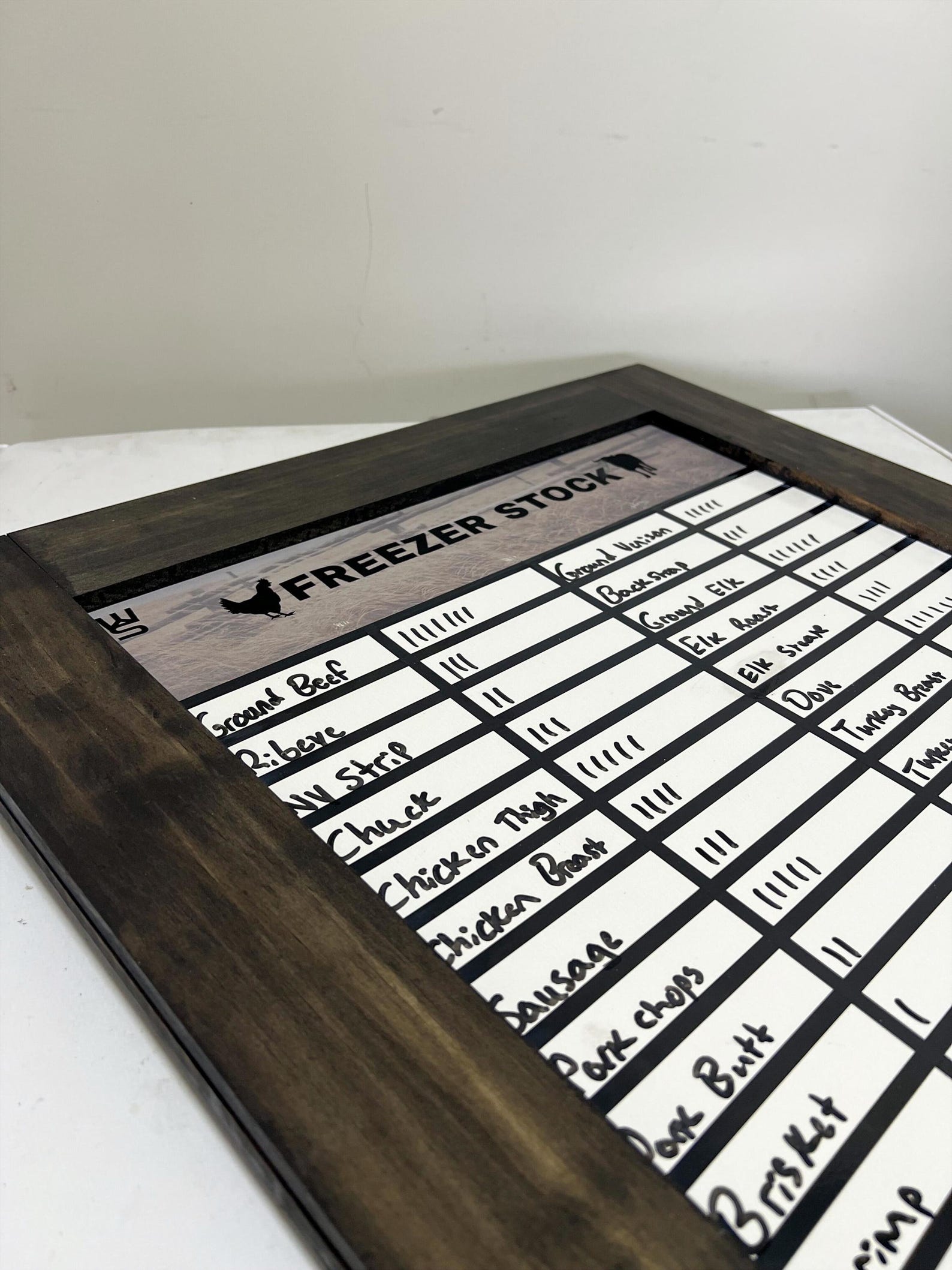 Freezer Inventory Tracker | Magnetic Dry Erase Homestead Board | Rustic ...