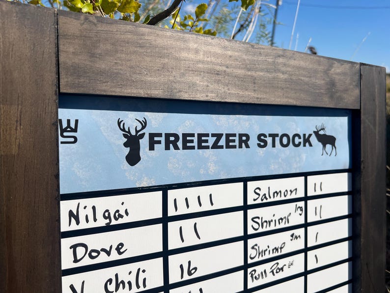 Homesteading Freezer Inventory Whiteboard | Magnetic Tracker - Etsy
