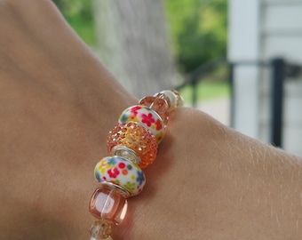 Beaded "Peachy" Bracelet from the Boho Collection