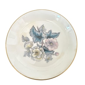 Piatto portaoggetti floreale in fine bone china vintage Royal Worcester - Prodotto in Inghilterra