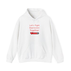 Unisex Heavy Blend Hoodie: Let&#39;s Fight Depression Together, Mental Health Awareness Gift, Cozy Sweatshirt, Empowerment Apparel, [...]