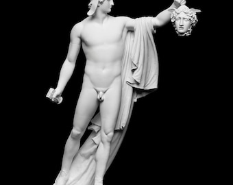 Perseus with the Head of Medusa Sculpture | Office, Shelf Decor | 3D Printed Sculpture | Different Color & Size Option