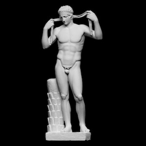 The Farnese Diadumenos Statue - 3D Printed Greek Athlete Sculpture - Handmade Ancient Art Decor - Classic Mythology Figurine Gift