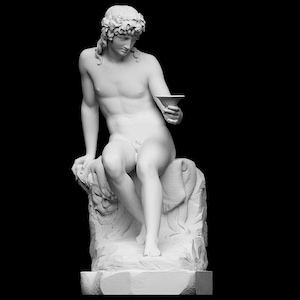 Estatua de Baco - Escultura impresa en 3D del dios griego del vino - Decoración mitológica - Arte romano antiguo - Figura de Dioniso hecha a mano