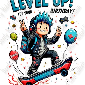 Gamer Birthday Card: Laminated Greeting Card in A2 & A7 Sizes