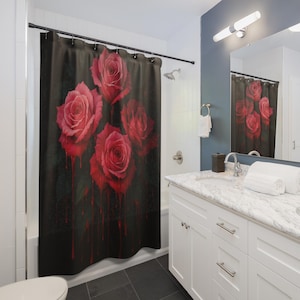 Polyester Shower Curtain: One-Sided Print Bathroom Decor