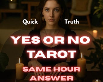 Instant Yes/No Tarot Reading - Same Hour Psychic Insight (Digital)