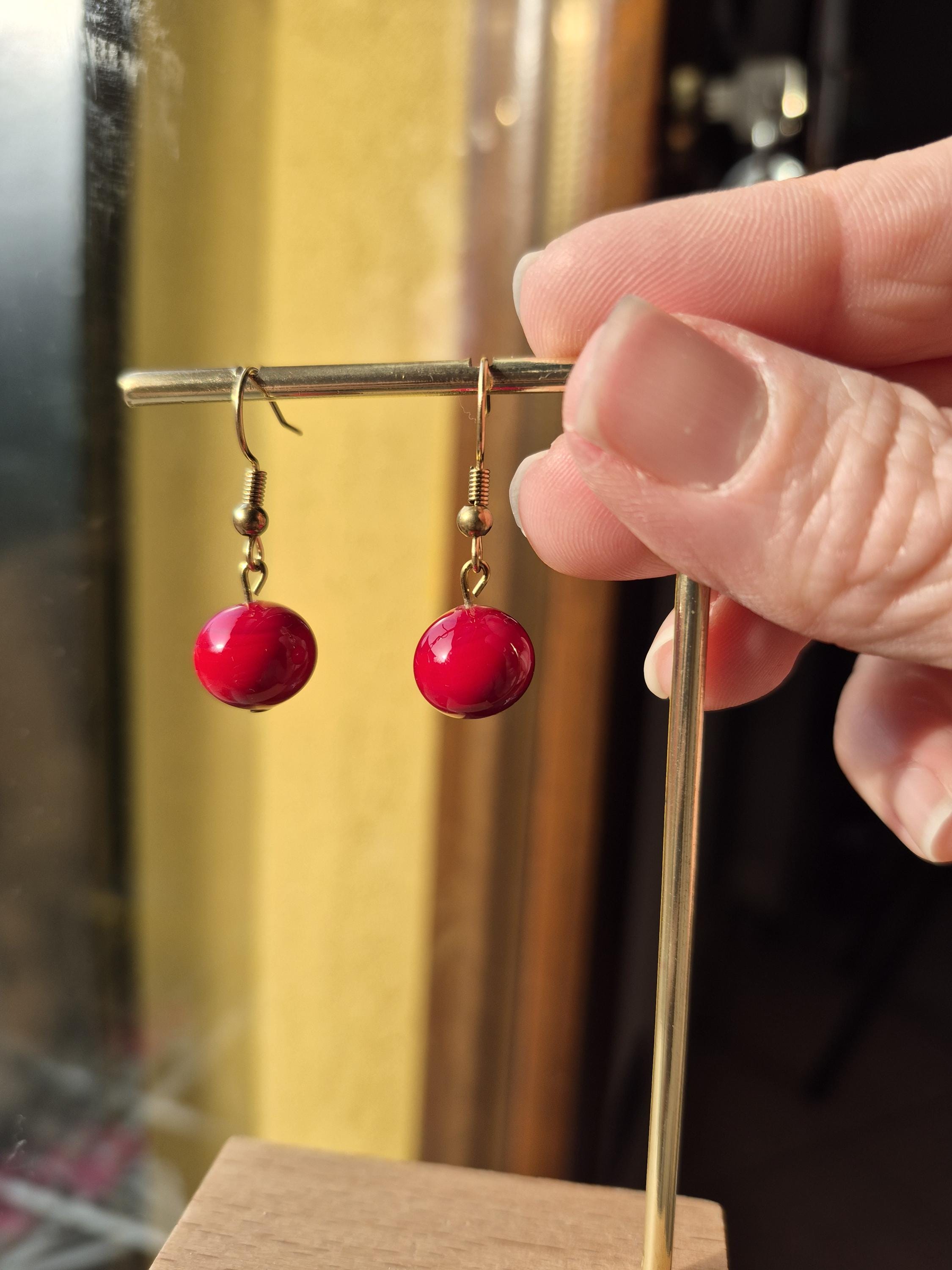 Orecchini A Sfera Placcati In Oro Lucido 24k, 10 Pezzi (5 Paia) Orecchini A Sfera, Orecchini A Perno Con Chiusura A Pressione In Oro, (5 Mm) EAR-260 - Italia - Foto 4