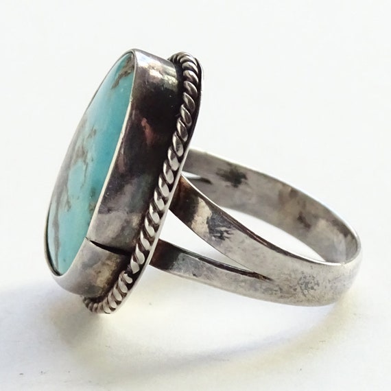 Vintage, Navajo, Native American, Oval Turquoise … - image 5