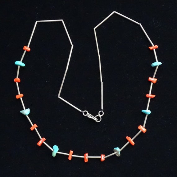 Vintage, Native American, 23 inch, Necklace, 925 … - image 1