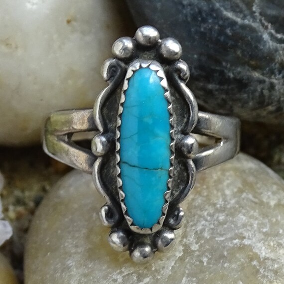 Bell sterling turquoise ring deals