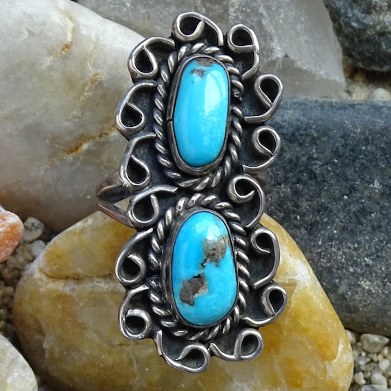 Dry Creek Turquoise!! Vintage Native American Navajo Kokopelli Sterling Silver Bracelet Dry Creek Turquoise!! Vintage Native American Navajo Kokopelli Sterling Silver Bracelet
