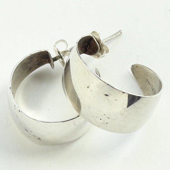 Vintage, Modernist, Sterling Silver, 3/8”, Wide, … - image 2