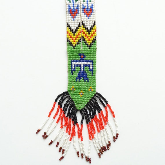 Vintage Native American, Navajo Beadwork Necklace… - image 6