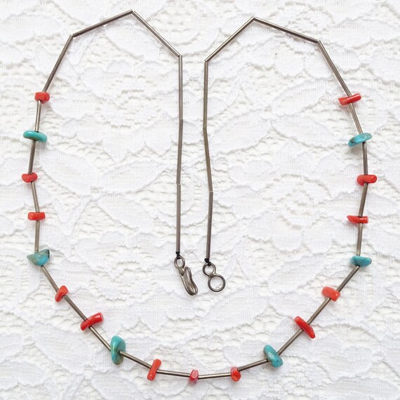 Vintage, Native American, 23 inch, Necklace, 925 … - image 3