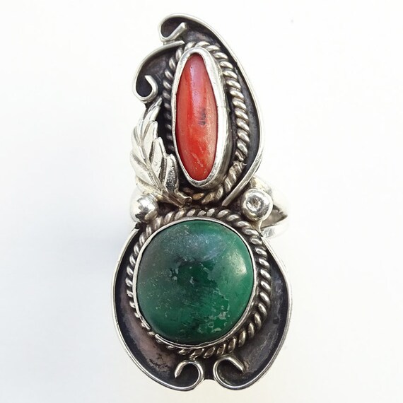 Vintage, JMP June Perry, Navajo, Coral Green, Tur… - image 8