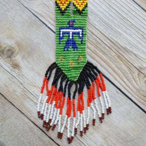 Vintage Native American, Navajo Beadwork Necklace… - image 3