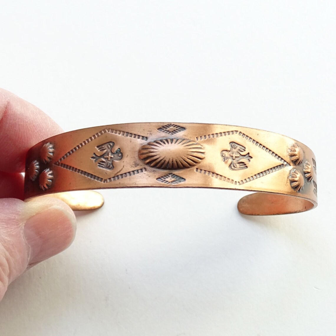 Vintage Copper Bell Trading Post Cuff Bracelet with Etsy