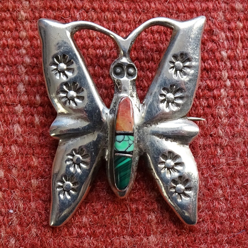 Navajo Butterfly Pin - Etsy