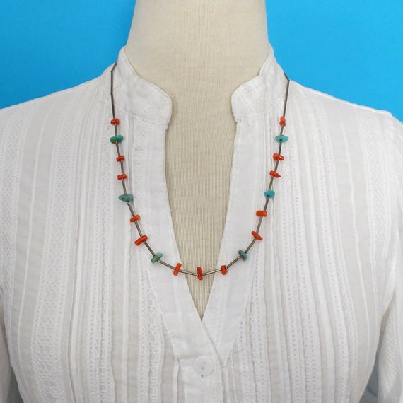 Vintage, Native American, 23 inch, Necklace, 925 … - image 9