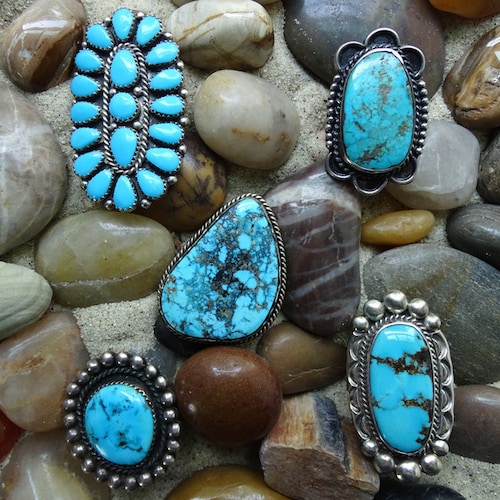 Barrette à Cheveux Larry Moses Begay - Argent Sterling Et Turquoise - Artisanat USA - Occasion
