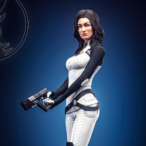 Miranda Lawson 3D Printed Figure | Mass Effect Cerberus Operative, Unpainted