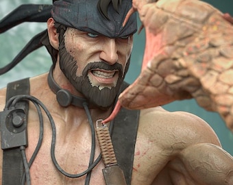 Naked Snake 3D Printed Figure, Metal Gear Stealth Operative, Unpainted