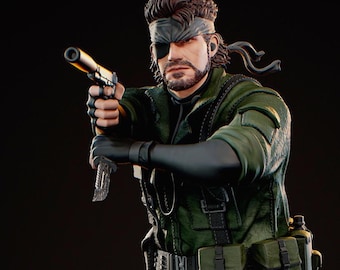 Snake Eater 3D Printed Figure, Metal Gear Stealth Operative, Unpainted