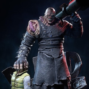 Nemesis 3D Printed Figure, Unpainted Resident Evil Tyrant Model Kit
