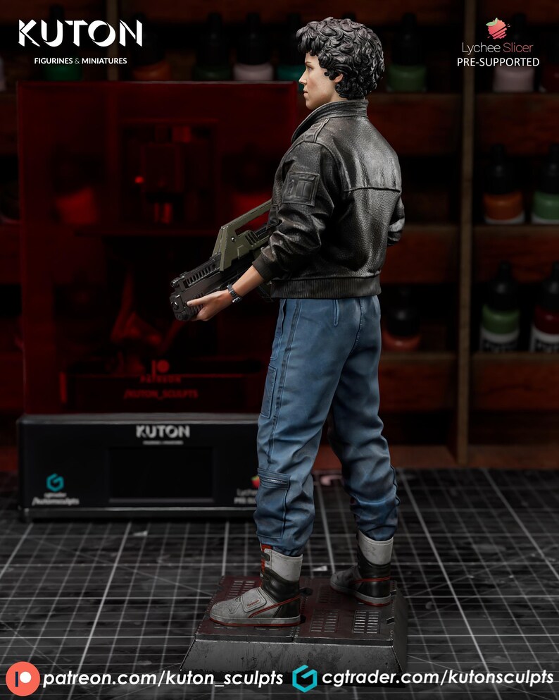 Ellen Ripley 3D Printed Figure - Iconic Aliens Heroine, Unpainted - Etsy