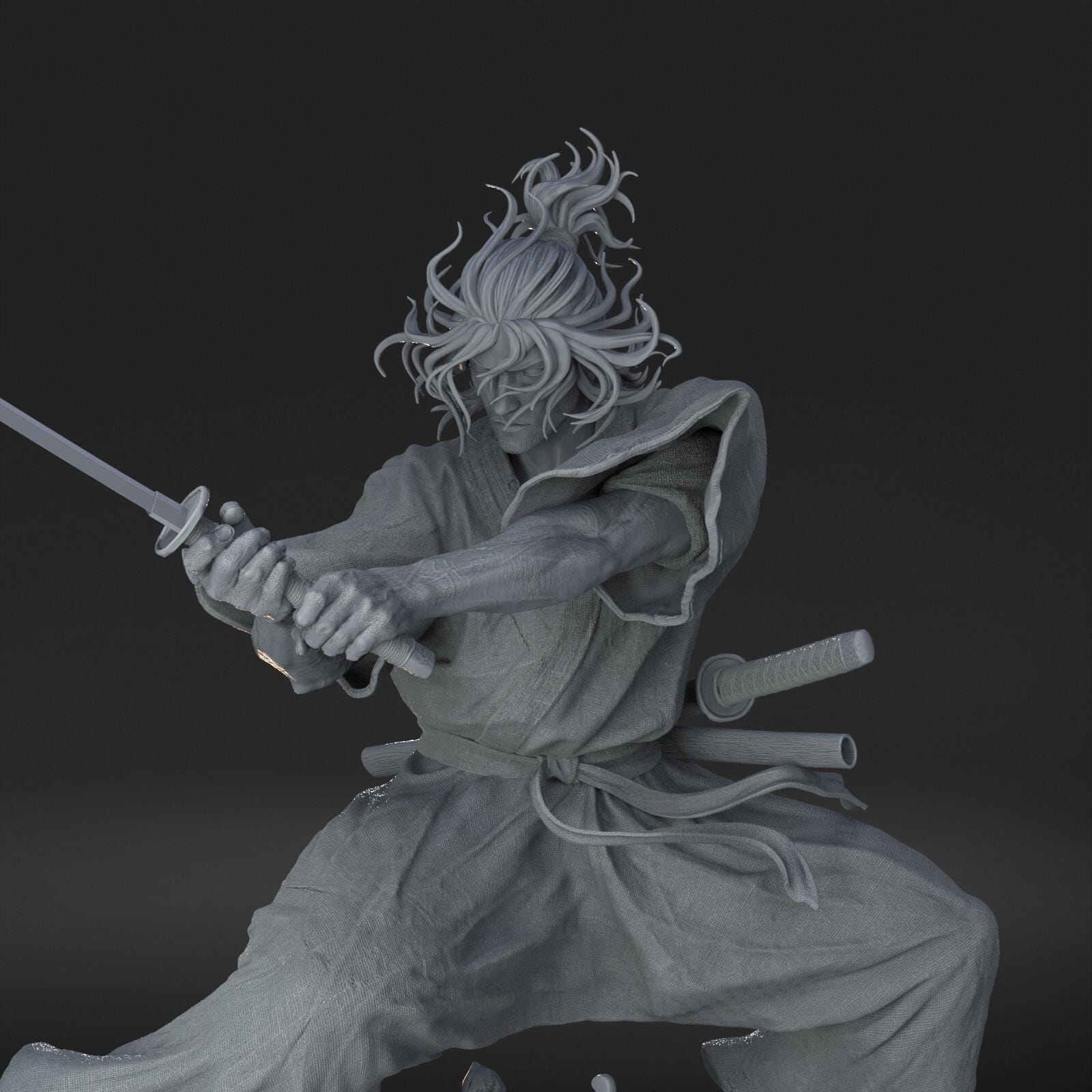 宮本武蔵 3Dプリントフィギュア 伝説の侍戦士 未塗装 - Etsy 日本