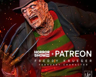 Freddy Krueger Nightmare on Elm Street 3D Print, Unpainted Horror Icon Model Kit