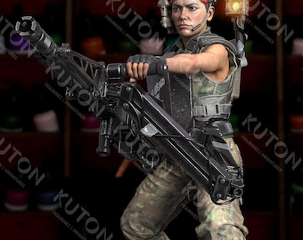 Private Vasquez 3D Printed Figure - Aliens Colonial Marine, Unpainted