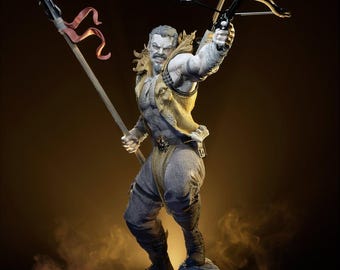Kraven the Hunter 3D Printed Figure, Unpainted Spider-Man Villain Collectible