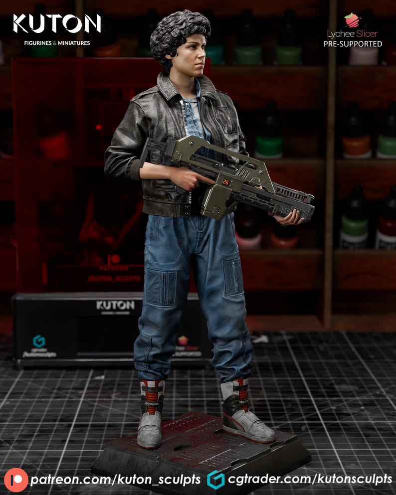Ellen Ripley 3D Printed Figure - Iconic Aliens Heroine, Unpainted - Etsy