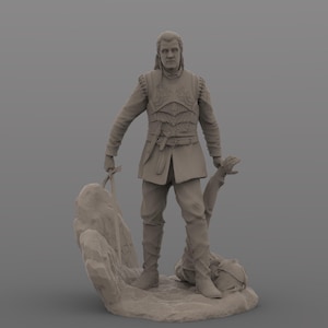 Daemon Targaryen Collectible Figure - House of the Dragon Statue, Unpainted
