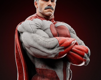 Omni-Man 3D-geprint figuur, ongeschilderd Nolan Grayson-modelset