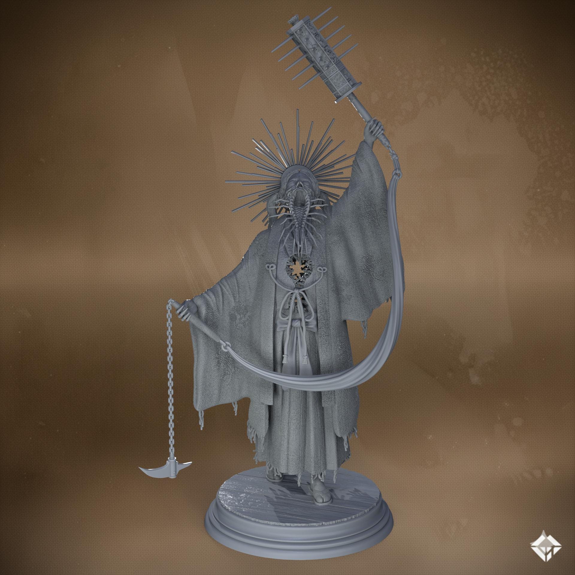 Priestess Sakuko 3D Printed Figure, Unpainted Silent Hill F Model