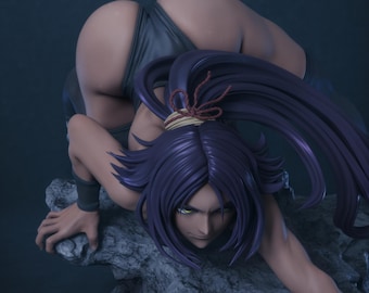 Figura impresa en 3D de Yoruichi Shihouin, Elite Soul Reaper de Bleach, sin pintar