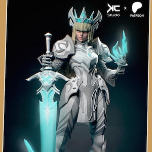 Magik 3D Printed Figure, X-men Collectible Statue, Unpainted