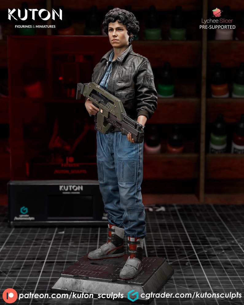 Ellen Ripley 3D Printed Figure - Iconic Aliens Heroine, Unpainted - Etsy